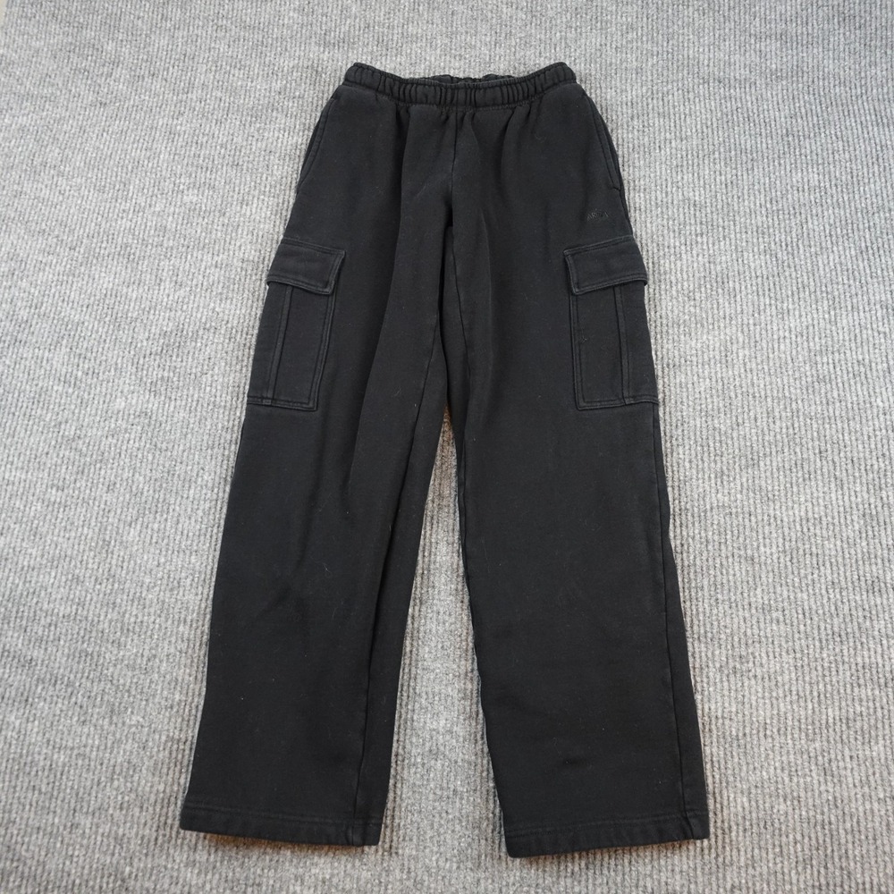 Aritzia Sweatfleece Mega Fit Sweatpants Womens XS Black Cargo Pockets Fleece